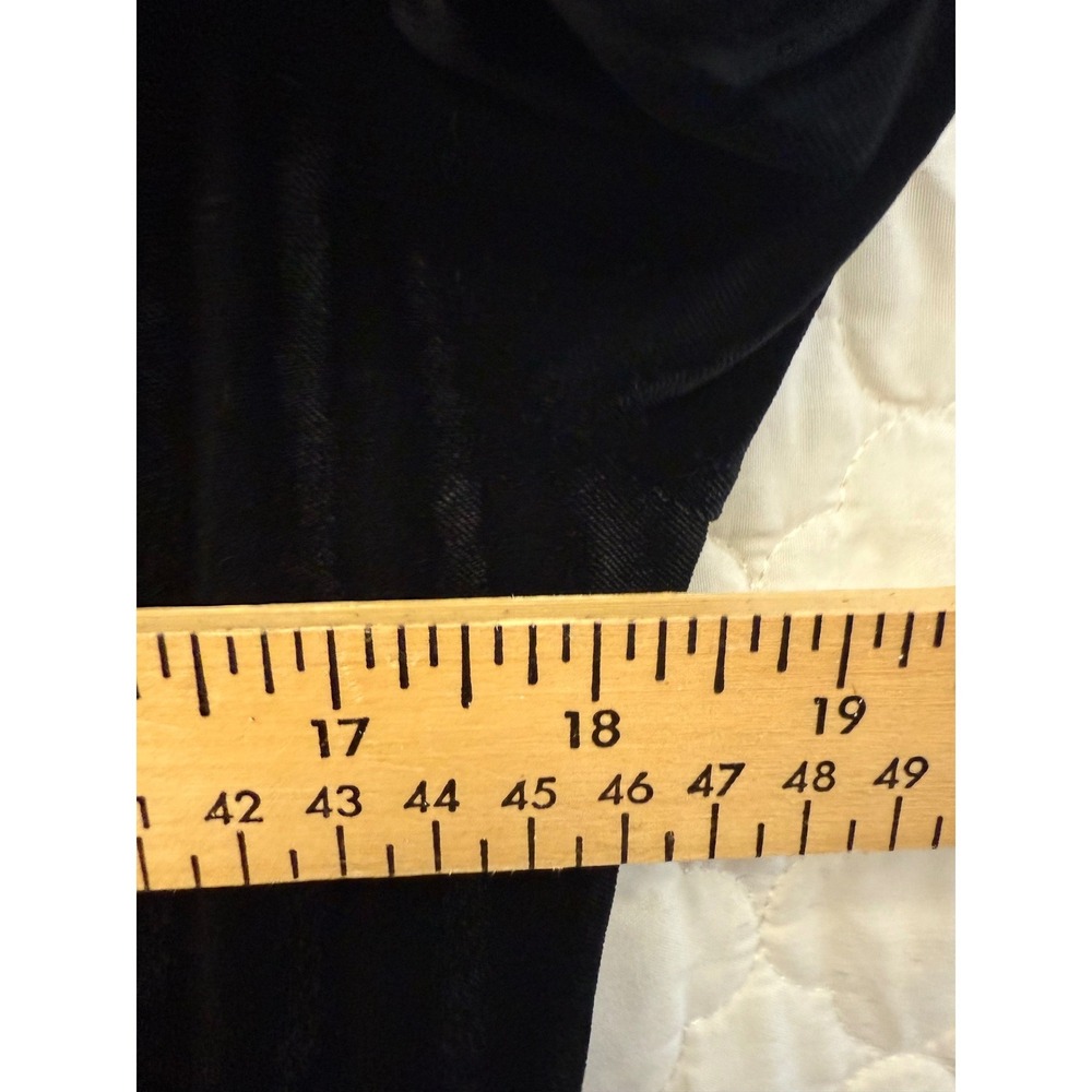 SIMONTON Says Black Velour V Neck Midi Dress Women's Size Small - Picture 6 of 7